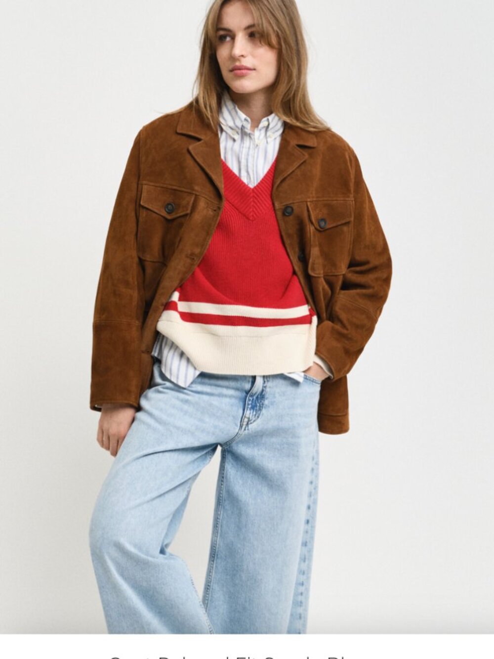 Gant Relaxed-Fit Suede Blazer